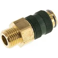 Tameson Coupleur à air vert DN 5 en laiton Douille G 1/4 pouce mâle double obturation