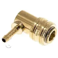 Tameson Laiton DN 7.2 (Euro) Manchon d'accouplement d'air 6 mm Pilier de tuyau 90-deg