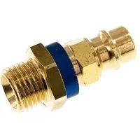 Parker Raccord d'air en laiton DN 7.2 (Euro) à code bleu Bouchon G 1/4 pouce mâle