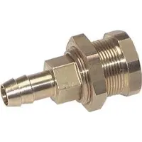 Parker Laiton DN 5 Air Coupling Socket 9 mm Hose Pillar Bulkhead Pull-Off Double Shut-Off
