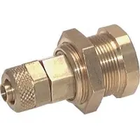 Parker Laiton DN 5 Air Coupling Socket 6x8 mm Union Nut Bulkhead Pull-Off Double Shut-Off