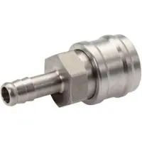 Tameson Acier inoxydable DN 7.2 (Euro) Raccord d'air Douille 8 mm Colonne de tuyau Double obturation