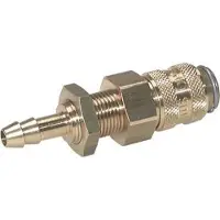 Tameson Laiton DN 5 Air Coupling Socket 8 mm Hose Pillar Bulkhead Double Shut-Off