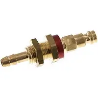 Tameson Laiton DN 5 Codage rouge Bouchon d'accouplement d'air 6 mm Colonne de tuyau Bulkhead