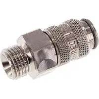Parker Acier inoxydable 306L DN 5 Air Coupling Socket G 1/4 inch Male Double Shut-Off