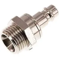 Tameson Laiton nickelé DN 7.2 (Euro) Bouchon de raccord d'air G 1/2 pouce mâle à double obturation
