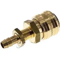 Tameson Laiton DN 7.2 (Euro) Manchon d'accouplement d'air Douille de 8 mm Pilier de tuyau Bulkhead