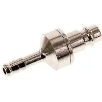 Tameson Laiton nickelé DN 7.2 (Euro) Bouchon de raccord d'air 6 mm Pilier de tuyau Double obturation