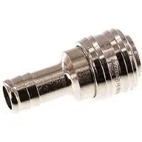 Tameson Laiton nickelé DN 7.2 (Euro) Manchon de raccord pneumatique Colonne de tuyau 13 mm