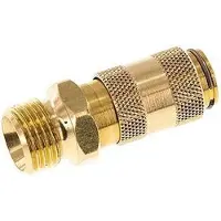 Parker Laiton DN 2.7 (Micro) Coupleur d'air Douille G 1/8 pouce Mâle double obturation