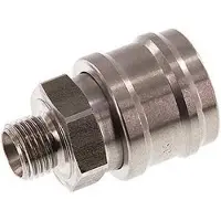 Tameson Acier inoxydable DN 7.2 (Euro) Air Coupling Socket G 1/4 inch Male Double Shut-Off