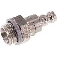 Tameson Bouchon de raccord d'air DN 5 en acier inoxydable G 3/8 pouce mâle à double obturation