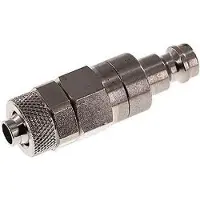Tameson Laiton nickelé Bouchon de raccord d'air DN 5 Écrou-raccord 6x8 mm Double obturation
