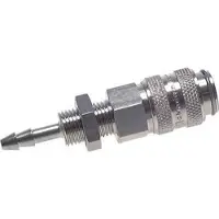 Tameson Laiton nickelé Raccord pneumatique DN 5 Douille 9 mm Colonne de tuyau Bulkhead