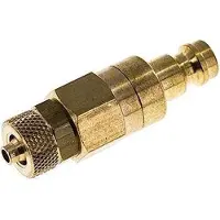 Tameson Laiton DN 5 Air Coupling Plug 4x6 mm Union Nut Double Shut-Off