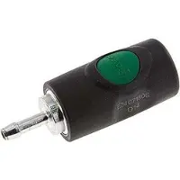 Tameson Matériau composite DN 7.4 Raccord pneumatique de sécurité Douille avec bouton-poussoir Colonne de tuyau de 6 mm