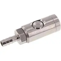 Tameson Acier inoxydable 306L DN 7.4 Raccord d'air de sécurité avec bouton poussoir Pilier de tuyau de 9 mm
