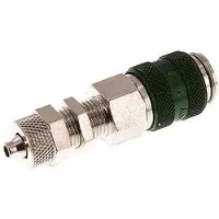 Tameson Laiton nickelé DN 5 Vert Air Coupling Socket 4x6 mm Union Nut Bulkhead