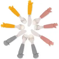 Eco rascals Set de couverts pour enfants 3 pièces, éléphant pétrole