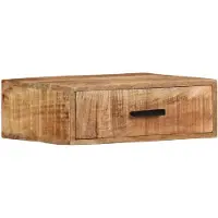 vidaXL Table de chevet murale 40x30x13,5 cm bois de manguier massif