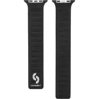 Connect Watch 38/40/41mm Fine woven twill magnetic chain strap (Chaîne magnétique en twill finement tissé), Sangles de montre, Noir