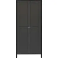 Ebuy24 Tromsø armoire de rangement 2 portes couleur café.