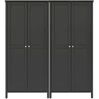 Ebuy24 Tromsø armoire de rangement 4 portes couleur café.