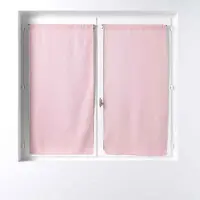 Douceur d'intérieur Douceur d'Intérieur, Paire de Voilages Passe-Tringle (2 x 60 x 160 Cm) Soane Rose, Voile Tissé