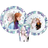 Tinisu Assiette en plastique Frozen Set en plastique pour enfants - convient au micro-ondes