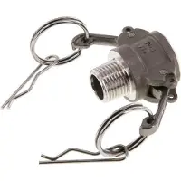 Tameson Accouplement Camlock DN 15 (1/2'') en acier inoxydable R 1/2'' à filetage mâle Type B MIL-C-27487