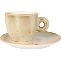 Bonna Aura Terrain - Tasses à espresso et soucoupes - 70 cc - Porcelaine - set de 6 pièces