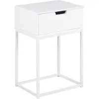Actona Table de chevet Mistra 1 tiroir - blanc