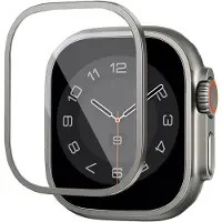 Wiwu Film de protection d'écran , facile à installer, avec bordure en verre trempé, pour les modèles Apple Watch Series 4-6 / SE – 40 mm – Argent