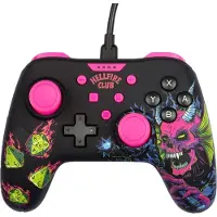 Konix 10009000011, manette de jeu, Nintendo Switch, filaire, noir, rose, 3 m, câble.