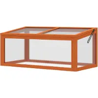 Outsunny Sunny Maison froide ensoleillée avec couvercle en bois, orange