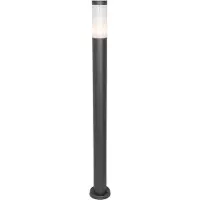 QAZQA Lampadaire extérieur moderne gris foncé avec opale 110 cm IP44 - Rox