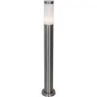QAZQA Lampadaire d'extérieur moderne en acier avec opale 80 cm IP44 - Rox