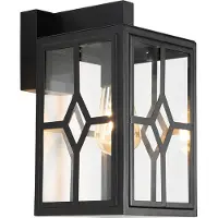 QAZQA Applique murale extérieure classique noire IP44 - Dover