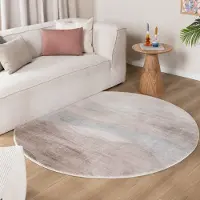 FRAAI Tapis rond moderne | Field Taupe | Ø 160cm | Taupe | Rond | Tapis