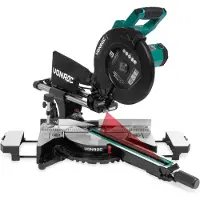 Vonroc Scie à onglet coulissante PRO - 255mm - Multi-matériaux | Avec laser et lumière LED
