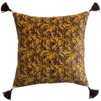 Vivaraise Housses de coussins ANAE - Marron - 45x45 cm