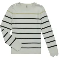 ONLY Pull enfant KOGELISA LS BUTTON O-NECK CS KNT filles - Blanc - 10 ans