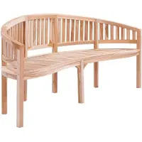 vidaXL Banc de jardin en forme de banane 200 cm bois de teck solide