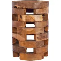 vidaXL Table de chevet 30x30x45 cm Bois de teck massif