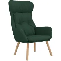 vidaXL Chaise de relaxation Vert foncé Tissu