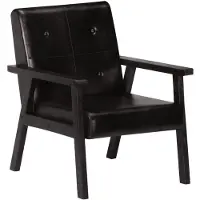 vidaXL Fauteuil noir cuir véritable