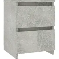 vidaXL Table de chevet Gris béton 30x30x40 cm Bois d’ingénierie