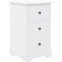 vidaXL Table de chevet MDF et bois de pin 35x32x59 cm
