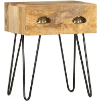 vidaXL Table de chevet 40 x 30 x 50 cm Bois de manguier massif