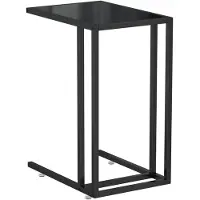 vidaXL Table d'appoint pour ordinateur Noir 50x35x65 cm Verre trempé